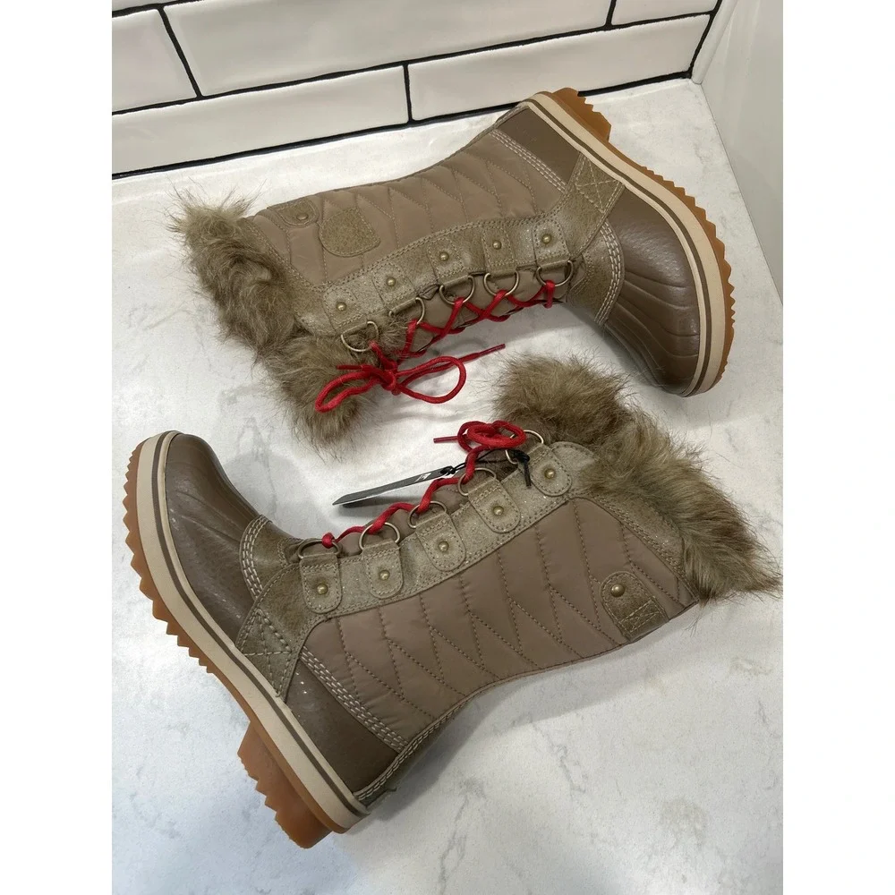 Sorel Tofino II Waterproof Winter Boots Brown Faux Fur Outdoor Womens 5.5 NWT